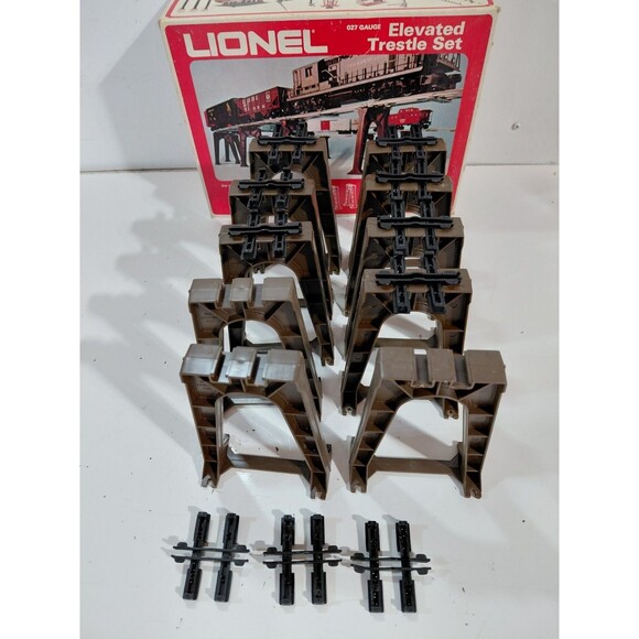 Lionel 6-2111 O/27 Train Gauge Model Railroad Elevated Trestle Set w/Box - Picture 1 of 11
